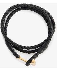 Tom Ford - Braided T-bar Leather Bracelet X - Lyst