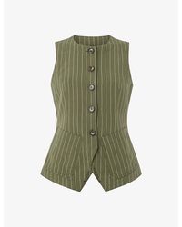 Whistles - Lottie Pinstripe Regular-Fit Woven Waistcoat - Lyst