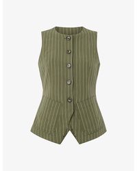 Whistles - Lottie Pinstripe Regular-Fit Woven Waistcoat - Lyst