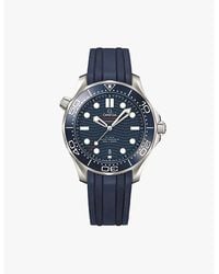 Omega - 210.32.42.20.03.001 Seamaster Diver Steel And Rubber Automatic Watch - Lyst