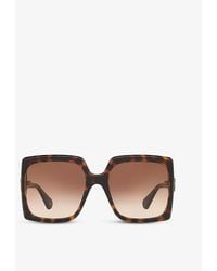 Gucci - gg0876s Square-frame Glass And Acetate Sunglasses - Lyst