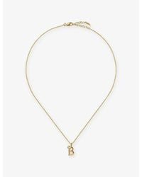 Missoma - Initial B Curly Molten 18Ct Vermeil Mini Necklace - Lyst