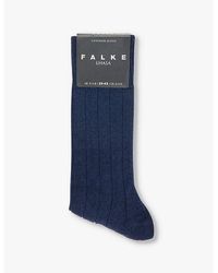 FALKE - Dark Lhasa Ribbed Woven-Blend Socks - Lyst