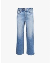 Rag & Bone - Miramar Wide-Leg Mid-Rise Cotton Trousers - Lyst
