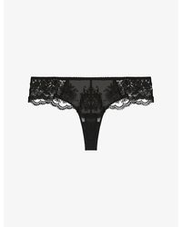 Simone Perele - Intrigue Mid-Rise Lace Tanga Briefs - Lyst
