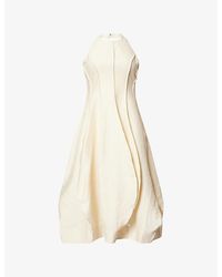 RÓHE Frames - Low-Back Tulip Linen-Blend Midi Dress - Lyst