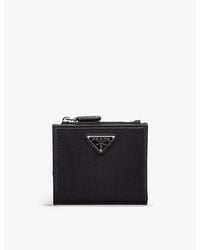 Prada - Re-nylon Small Recycled-nylon And Leather Wallet - Lyst