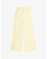 Maje - Wide-Leg Mid-Rise Woven Trousers - Lyst
