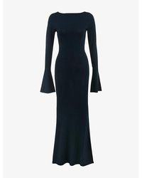 House Of Cb - Christiane Slim-Fit Long-Sleeve Knitted Maxi Dress - Lyst