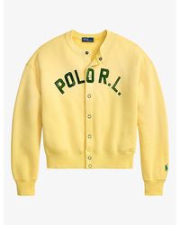 Polo Ralph Lauren - Branded Round-Neck Cotton Cardigan - Lyst