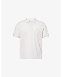 GANT - Shield Cotton-Pique Polo T-Shirt - Lyst