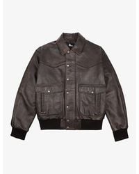 The Kooples - Flap-Pocket Oversized-Fit Leather Jacket - Lyst