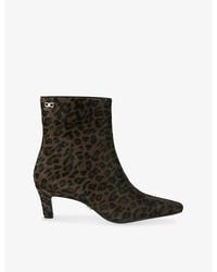 Carvela Kurt Geiger - Moda Leopard Heeled Leather Ankle Boots - Lyst