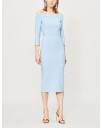 Roland Mouret Girtin Crepe Dress - Blue