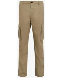 AllSaints - Lewes Patch-pocket Slim-fit Stretch Organic-cotton Cargo Trousers - Lyst