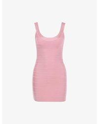 House Of Cb - The Og Scoop-Neck Woven Bandage Mini Dress - Lyst