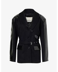 Isabel Marant - Enali Belted Wool And Cashmere-Blend Coat - Lyst