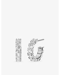 Apm Monaco - Lumiere Rhodium Plated Alloy And Cubic Zirconia Tennis Earrings - Lyst