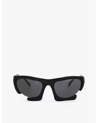 HELIOT EMIL - Axially Rectangle-frame Polyurethane Sunglasses - Lyst