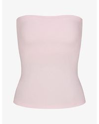 Skims - Strapless Slim-Fit Cotton-Jersey Tube Top - Lyst