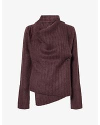 Oude Waag - Draped Cowl-Neck Wool Cardigan - Lyst