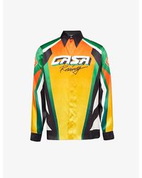 Casablancabrand - Casa Racing Colour-block Silk Shirt - Lyst
