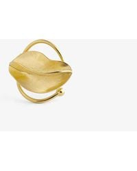 Rokus Womens Gold Fula 22ct Yellow Gold-plated Brass Ring - Metallic