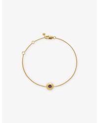 Monica Vinader - February Birthstone 18Ct-Plated Vermeil Sterling- And Amethyst Bracelet - Lyst