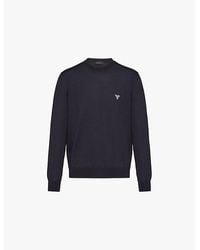 Prada - Superfine Crewneck Wool Sweatshirt - Lyst
