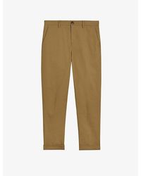 Ted Baker - Straight-leg Stretch Cotton Cargo Trousers - Lyst