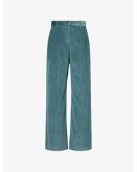 Weekend by Maxmara - Tania Wide-Leg Cotton-Corduroy Trousers - Lyst