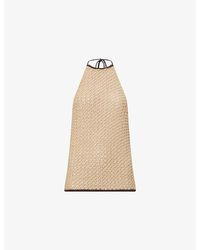SIR. - Ellinor Halter Open-Knit Cotton Top - Lyst
