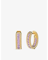 Apm Monaco - Cordage Lilas Alloy And Lab-Grown Glass-Ceramic Hoop Earrings - Lyst