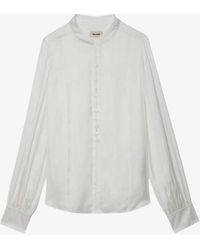 Zadig & Voltaire - Twina Long-sleeve Pleated Satin Blouse - Lyst