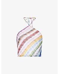 Missoni - Halter-Neck Cropped Knitted Top - Lyst