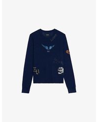 Zadig & Voltaire - Miss Rhinestone-Embellished Cashmere Jumper - Lyst