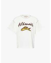 ALÉMAIS - Scuba Cuffed Cotton T-Shirt - Lyst