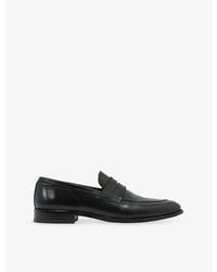 Reiss - Peter Formal Leather Saddle Loafers - Lyst
