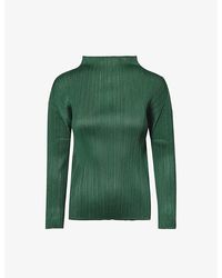 Pleats Please Issey Miyake - Colourful High-neck Knitted Top - Lyst