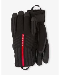 Prada - Gore-Tex Leather And Knit Ski Gloves - Lyst