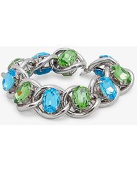 Marni - Rhinestone-embellished Silver-tone Metal Bracelet - Lyst