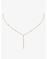 Messika - Gatsby Bar 18Ct And 0.38Ct Diamond Necklace - Lyst