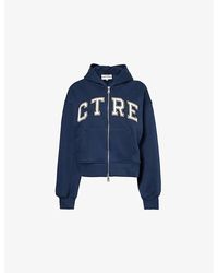 The Couture Club - Logo Text-Embroidered Relaxed-Fit Cotton-Jersey Hoody - Lyst