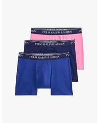 Polo Ralph Lauren - Branded-Waistband Pack Of Three Jersey Boxer Briefs - Lyst