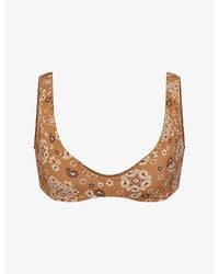 Skims - Signature Swim Plunge Bikini Top - Lyst