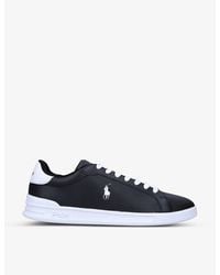Polo Ralph Lauren - Heritage Court Ii Logo-embroidered Suede Low-top Trainers - Lyst
