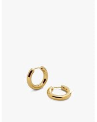 Monica Vinader - Essential Click Small 18Ct-Plated Vermeil Sterling- Hoop Earrings - Lyst