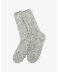 The White Company - Ribbed Mid-Calf Cashmere Bed Socks - Lyst