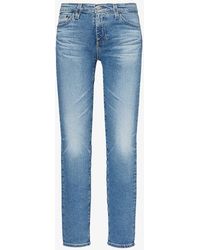 AG Jeans - Prima Ankle Skinny-fit Mid-rise Stretch-denim Jeans - Lyst
