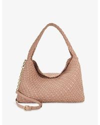 Dune - Deliberate Large Woven Faux-Leather Shoulder Bag - Lyst